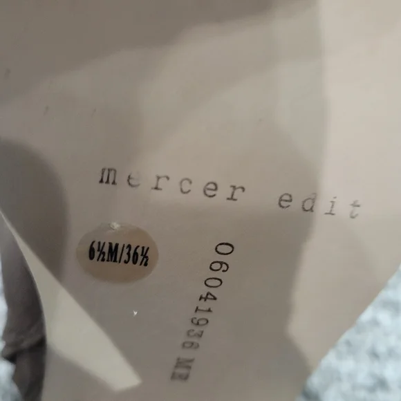 Mercer Edit Brown Suede Heeled Ankle Booties Size 6.5 - Picture 6 of 7